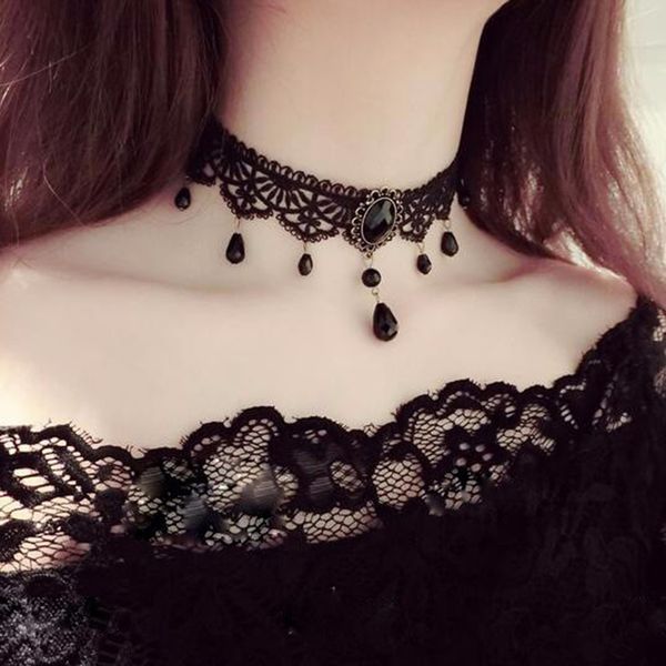 black velvet choker necklace for women fashion gothic victorian crystal tassel tattoo choker necklace wedding jewelry, Silver
black velvet choker necklace for women fashion gothic victorian crystal tassel tattoo choker necklace wedding jewelry, Silver