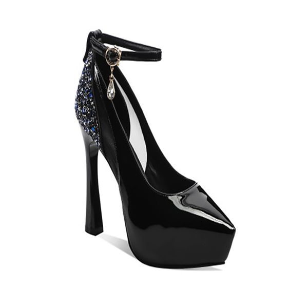 2020 new spring summer ankle strap mesh back glitter stiletto high heels pointed toe pumps office ladies platform shoes, Black
2020 new spring summer ankle strap mesh back glitter stiletto high heels pointed toe pumps office ladies platform shoes, Black