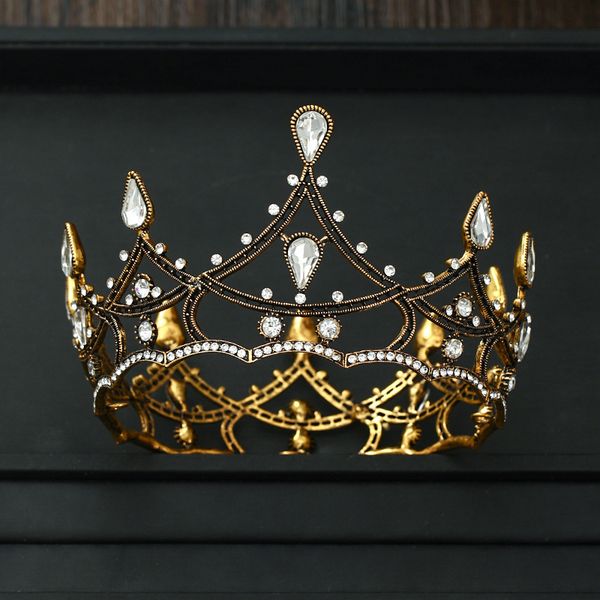 baroque vintage 2020 ancient gold color bridal crown full round wedding crown princess headpieces tiaras bride hair accessories, Golden;silver
baroque vintage 2020 ancient gold color bridal crown full round wedding crown princess headpieces tiaras bride hair accessories, Golden;silver