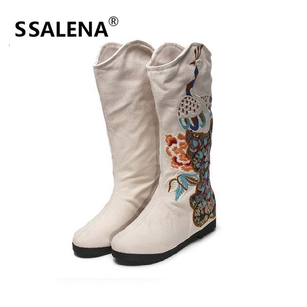 boots women over knee retro flower embroidered national high booties lady winter soft sole casual shoes b2637, Black
boots women over knee retro flower embroidered national high booties lady winter soft sole casual shoes b2637, Black