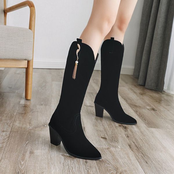 boots big size 9 10 11-15 women woman winter shoes botas pearl tassel pendant quill suede, Black
boots big size 9 10 11-15 women woman winter shoes botas pearl tassel pendant quill suede, Black