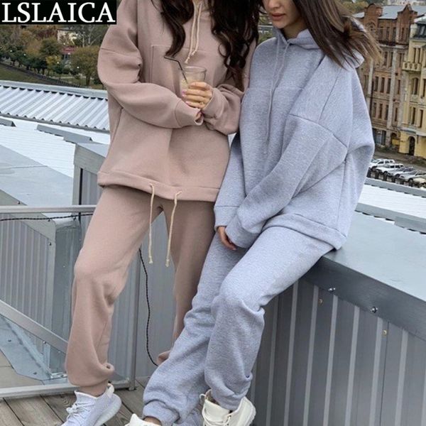 tracksuit women solid hooded sweatshirt pockets long pants knitted two piece set autumn fashion casual running women clothing, Gray
tracksuit women solid hooded sweatshirt pockets long pants knitted two piece set autumn fashion casual running women clothing, Gray