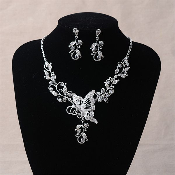 wdding jewelry set bride rhinestone jewelry set butterfly choker necklace earrings silver plated of fashion
wdding jewelry set bride rhinestone jewelry set butterfly choker necklace earrings silver plated of fashion