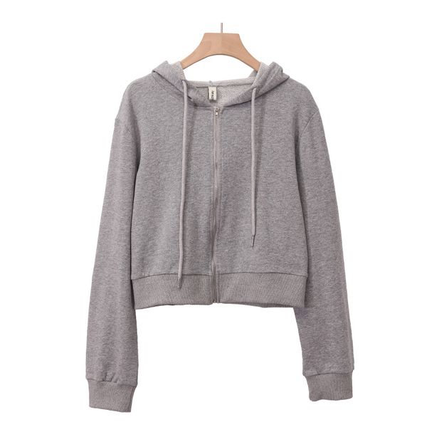100% cotton fashion women sweatshirt solid full zipper long sleeve crop hoodie female pullover coat m30638, Black
100% cotton fashion women sweatshirt solid full zipper long sleeve crop hoodie female pullover coat m30638, Black
