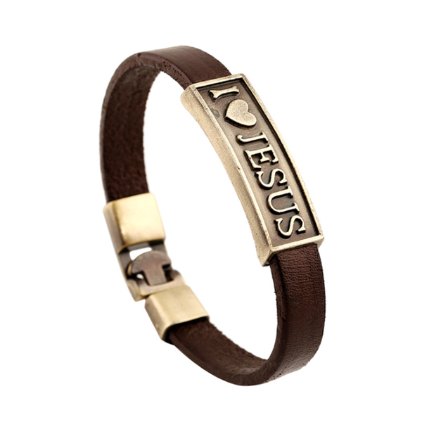 charm bracelets leather bracelet generous and simple men's i love jesus vintage alloy, Golden;silver
charm bracelets leather bracelet generous and simple men's i love jesus vintage alloy, Golden;silver