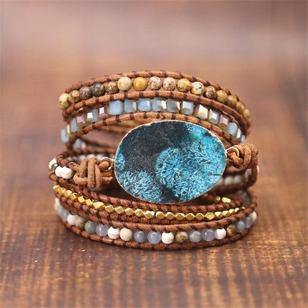 ocean stone beaded bracelets bohemian wrap wristlet leather bracelet bangle gift exquisite ornaments shiny femme girls armbanden, Black
ocean stone beaded bracelets bohemian wrap wristlet leather bracelet bangle gift exquisite ornaments shiny femme girls armbanden, Black