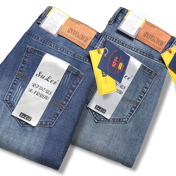 sulee brand business jeans autumn stretch slim denim pants men's casual full casual jeans, Blue
sulee brand business jeans autumn stretch slim denim pants men's casual full casual jeans, Blue