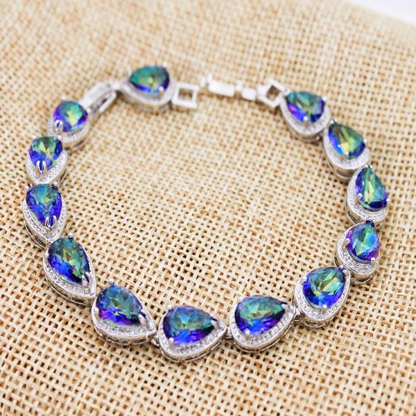 charm bracelets fahion beautiful waterdrop blue mix zircon stone crystal bracelet for women wedding party jewelry female wholesale, Golden;silver
charm bracelets fahion beautiful waterdrop blue mix zircon stone crystal bracelet for women wedding party jewelry female wholesale, Golden;silver