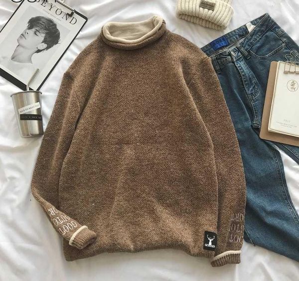 guyi knitted fake two piece thick half turtleneck sweater pullover men autumn winter couple embroidery casual fashion khaki003, White;black
guyi knitted fake two piece thick half turtleneck sweater pullover men autumn winter couple embroidery casual fashion khaki003, White;black