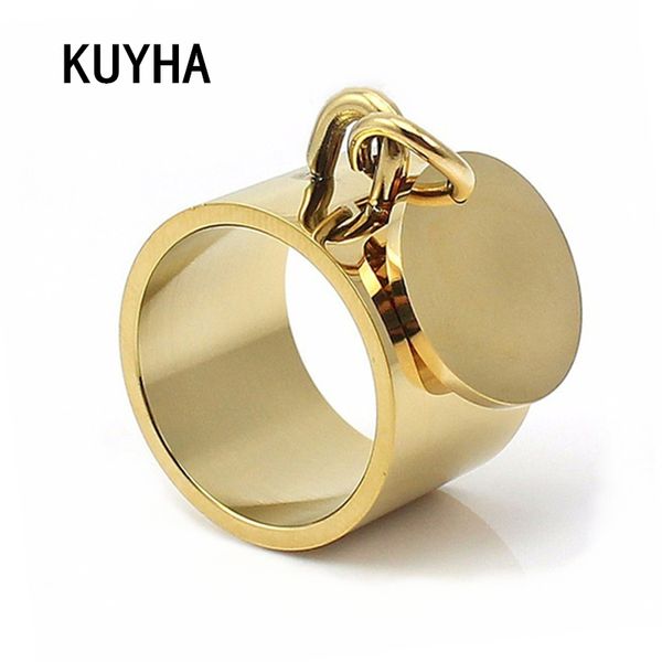 cluster rings engravable wide gold plain band midi finger ring with round blank laser name metal charm tag bague, Golden;silver
cluster rings engravable wide gold plain band midi finger ring with round blank laser name metal charm tag bague, Golden;silver