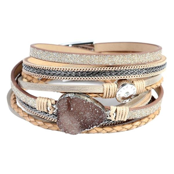 artilady magnetic leather bracelet bangle multi color boho wrap bracelet jewelry gift for women men, Black
artilady magnetic leather bracelet bangle multi color boho wrap bracelet jewelry gift for women men, Black