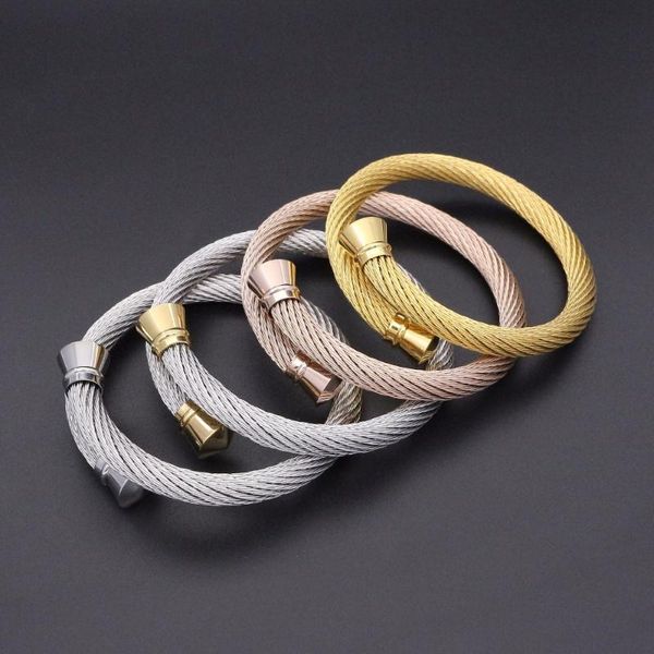 jsbao new arrivals women fashion jewelry stainless steel wire twist wild cable bangle for women charm bangle, Black
jsbao new arrivals women fashion jewelry stainless steel wire twist wild cable bangle for women charm bangle, Black