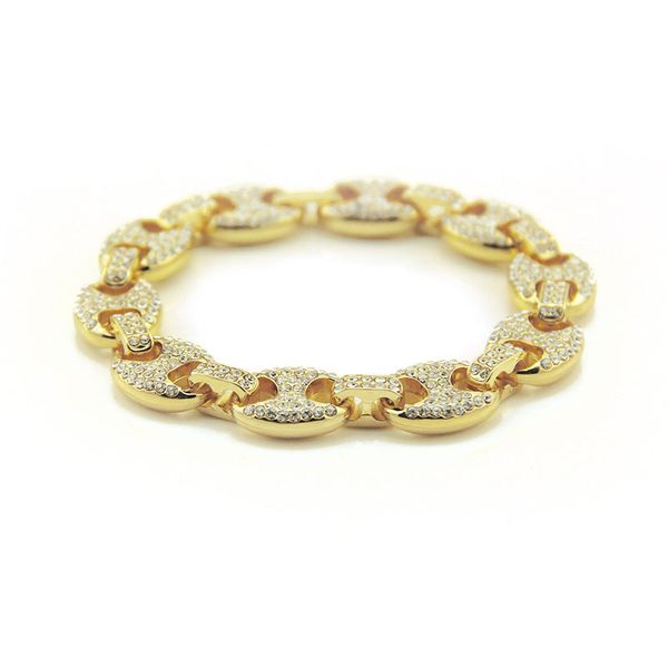 cuban link bracelet iced out men's hip hop jewelry bling crystal cz rhinestone bangle gold silver color chain bracelet#es30, Golden;silver
cuban link bracelet iced out men's hip hop jewelry bling crystal cz rhinestone bangle gold silver color chain bracelet#es30, Golden;silver