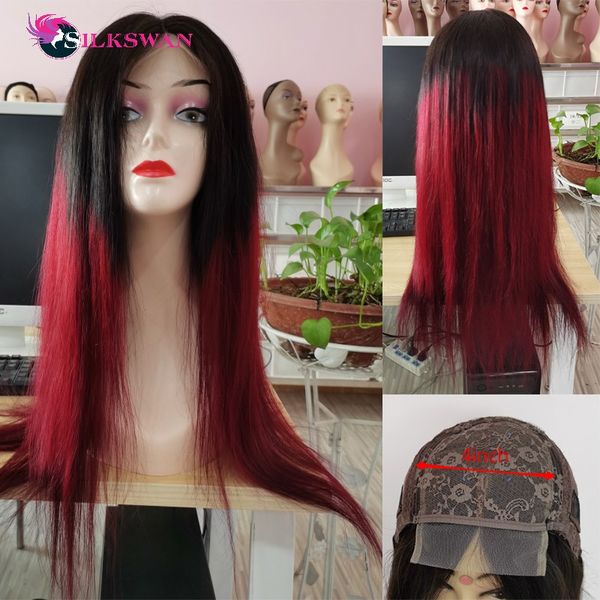 silkswan burgundy 4x4 closure wig straight 1b/99j human hair wigs brazilian remy hair 180 density ombre wigs for women, Black;brown
silkswan burgundy 4x4 closure wig straight 1b/99j human hair wigs brazilian remy hair 180 density ombre wigs for women, Black;brown