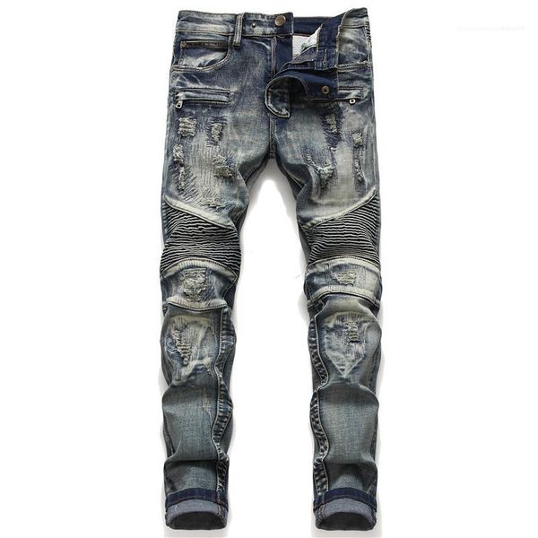 clothing mens 2020 designer biker jeans hole skinny hight waist pencil pants panelled fashion casual male, Blue
clothing mens 2020 designer biker jeans hole skinny hight waist pencil pants panelled fashion casual male, Blue