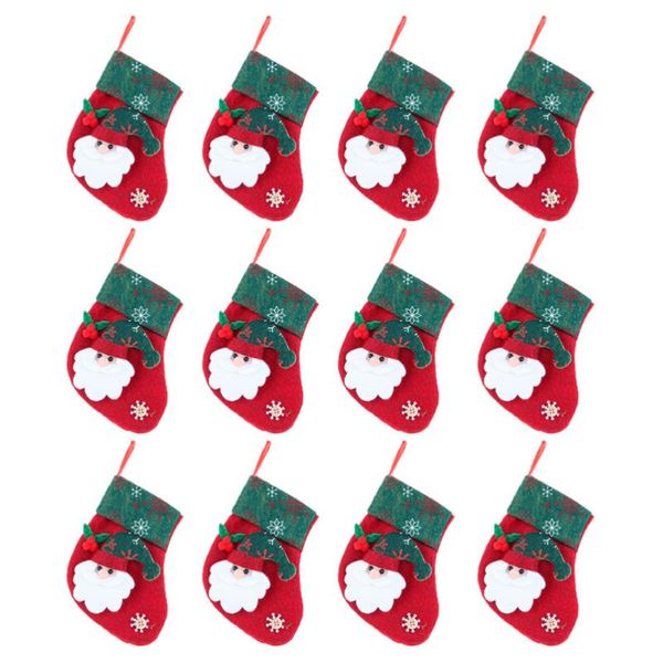 christmas decorations 12pcs gift sock hanging ornament bag candy stockings for party banquet
christmas decorations 12pcs gift sock hanging ornament bag candy stockings for party banquet