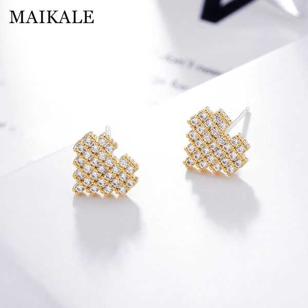 maikale trendy heart shape stud earrings for women paved zirconia gold silver color small ear studs charm jewelry girls gift, Golden;silver
maikale trendy heart shape stud earrings for women paved zirconia gold silver color small ear studs charm jewelry girls gift, Golden;silver