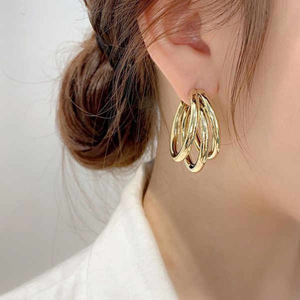hoop & huggie skysuk gold color multilayer metal earrings for women brincos elegant circle statement jewelry boucles d'oreill, Golden;silver
hoop & huggie skysuk gold color multilayer metal earrings for women brincos elegant circle statement jewelry boucles d'oreill, Golden;silver