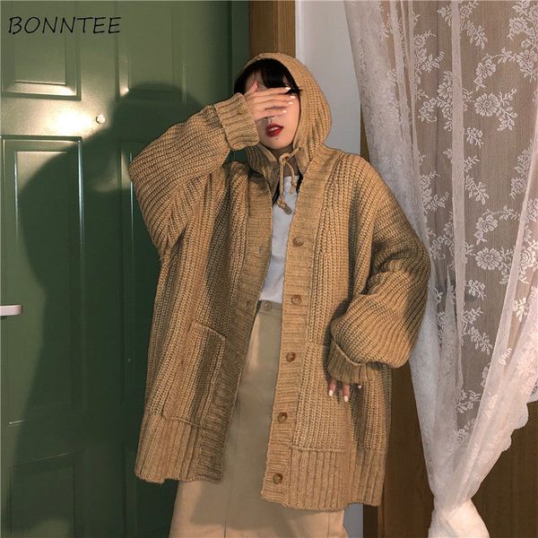 women's knits & tees sweaters women oversized harajuku vintage trendy ulzzang simple all-match ladies cardigans preppy solid hooded wom, White
women's knits & tees sweaters women oversized harajuku vintage trendy ulzzang simple all-match ladies cardigans preppy solid hooded wom, White