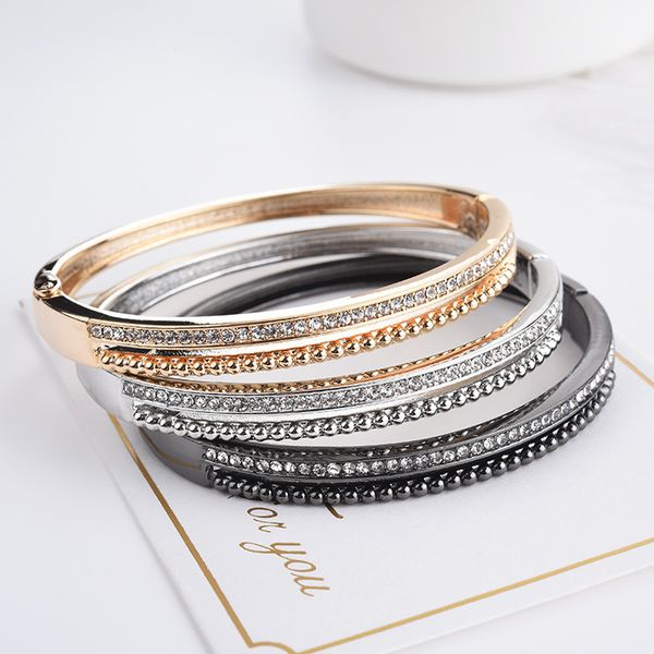 jewelry fashion simple ladies bracelet super flash round half multi-color new bracelet, Black
jewelry fashion simple ladies bracelet super flash round half multi-color new bracelet, Black