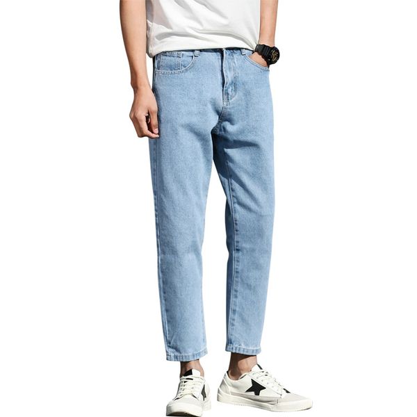 jeans men's solid color large size loose fashion casual korean elastic waist men's trousers and ankle street wear all-match, Black
jeans men's solid color large size loose fashion casual korean elastic waist men's trousers and ankle street wear all-match, Black