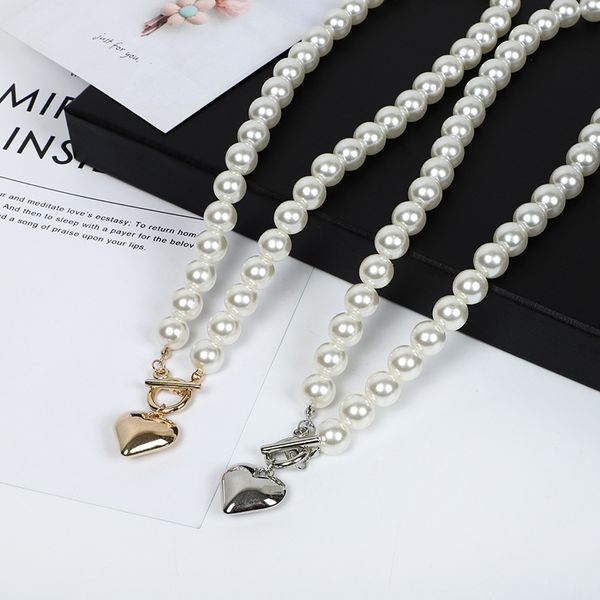 punk imitation pearl choker necklace hip hop collar statement gold color love heart lasso pendant necklace for women bohemian jewelry, Silver
punk imitation pearl choker necklace hip hop collar statement gold color love heart lasso pendant necklace for women bohemian jewelry, Silver