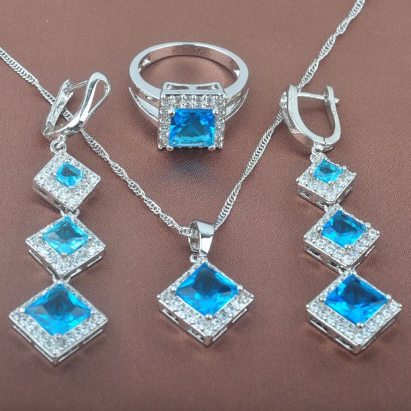 square sky blue stone zirconia women's silver color jewelry sets ring necklace and earrings set tz0202
square sky blue stone zirconia women's silver color jewelry sets ring necklace and earrings set tz0202