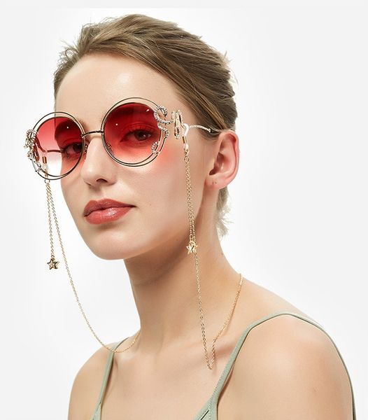 sunglasses frames copper chain zircon pendant cords reading glasses fashion women accessories ethnic style lanyard hold straps, Silver
sunglasses frames copper chain zircon pendant cords reading glasses fashion women accessories ethnic style lanyard hold straps, Silver
