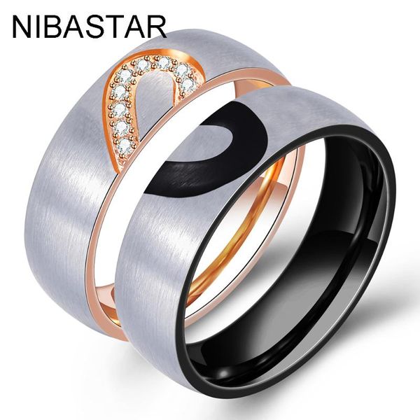 wedding rings fashion love heart couple for women men lovers gift stainless steel engagement cz ring unique jewelry, Slivery;golden
wedding rings fashion love heart couple for women men lovers gift stainless steel engagement cz ring unique jewelry, Slivery;golden