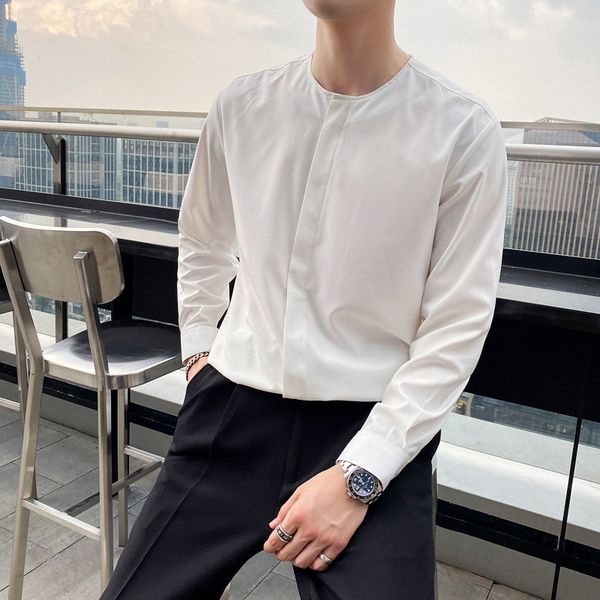 autumn zhongshan round neck shirt men's fashion simple solid color shirt long sleeve youth chinese small stand-up collar top, White;black
autumn zhongshan round neck shirt men's fashion simple solid color shirt long sleeve youth chinese small stand-up collar top, White;black