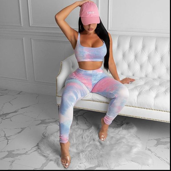 2 piece set women sports fashion tie dye o neck vest tank crop and tight high waist long leggings trousers tracksuit, Gray
2 piece set women sports fashion tie dye o neck vest tank crop and tight high waist long leggings trousers tracksuit, Gray