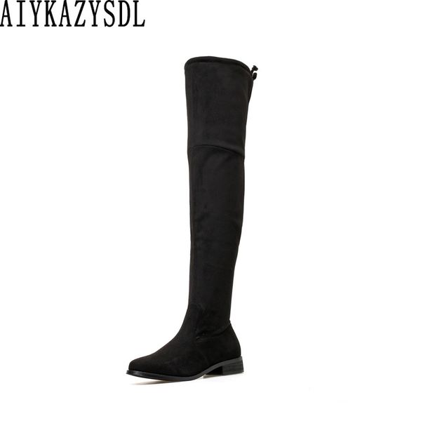 aiykazysdl осень зима снег сапоги женщины над коленом высокого замши faux stretch сапоги на низком каблуке избавление knight теплые ботинки, Black
aiykazysdl осень зима снег сапоги женщины над коленом высокого замши faux stretch сапоги на низком каблуке избавление knight теплые ботинки, Black