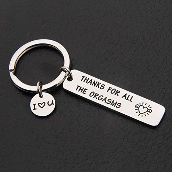 custom keyring engraved thank for all the orgasms i love you key ring couple keychain jewelry gifts give to my boyfriend husband, Silver
custom keyring engraved thank for all the orgasms i love you key ring couple keychain jewelry gifts give to my boyfriend husband, Silver