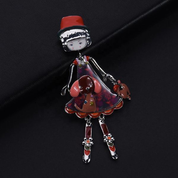 brooch of cute girl wearing hat brooches for women charm enamel cartoon doll brooch pins new fashion alloy jewelry accessories, Gray
brooch of cute girl wearing hat brooches for women charm enamel cartoon doll brooch pins new fashion alloy jewelry accessories, Gray