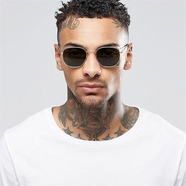 sunglasses qetou fashion men brand designer small frame polygon women vintage sun glasses hexagon metal 2021, White;black
sunglasses qetou fashion men brand designer small frame polygon women vintage sun glasses hexagon metal 2021, White;black