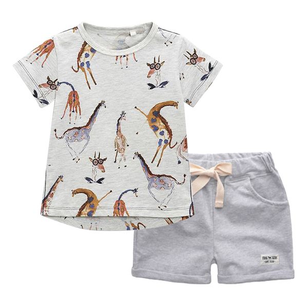 biniduckling summer baby boys kids clothing sets cartoon giraffe t-shirt+shorts cotton outifts toddler boys clothes set 2t-7t, White
biniduckling summer baby boys kids clothing sets cartoon giraffe t-shirt+shorts cotton outifts toddler boys clothes set 2t-7t, White