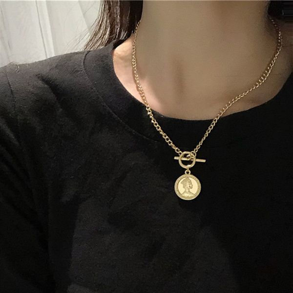 vintage simple carved coin portrait pendant choker necklace face goddess virgin long chain necklace women christian gift, Silver
vintage simple carved coin portrait pendant choker necklace face goddess virgin long chain necklace women christian gift, Silver