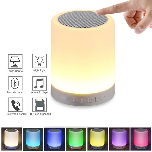 night light bluetooth speaker portable wireless tf card bluetooth speaker touch control color led bedside table lamp
night light bluetooth speaker portable wireless tf card bluetooth speaker touch control color led bedside table lamp