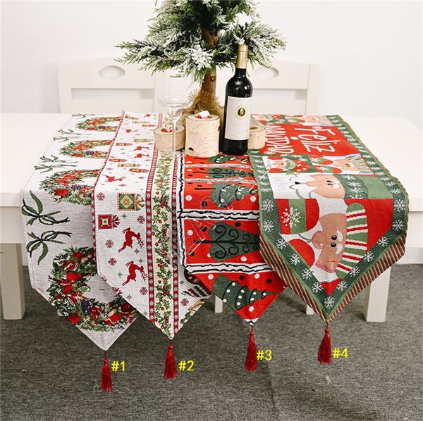 180*35cm christmas table runner tassels tablecloth table flag 2020 xmas tree santa clause print party table deskdecors supplies d9807
180*35cm christmas table runner tassels tablecloth table flag 2020 xmas tree santa clause print party table deskdecors supplies d9807