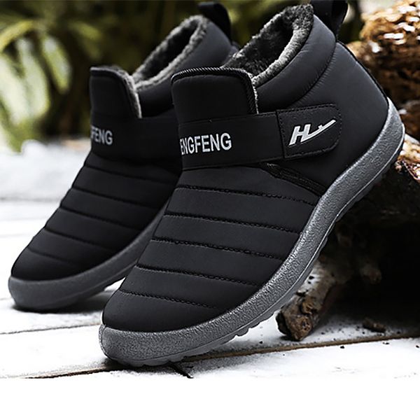 winter boots men warm plus velvet ankle boots for men snow waterproof non-slip large size 45, Black
winter boots men warm plus velvet ankle boots for men snow waterproof non-slip large size 45, Black