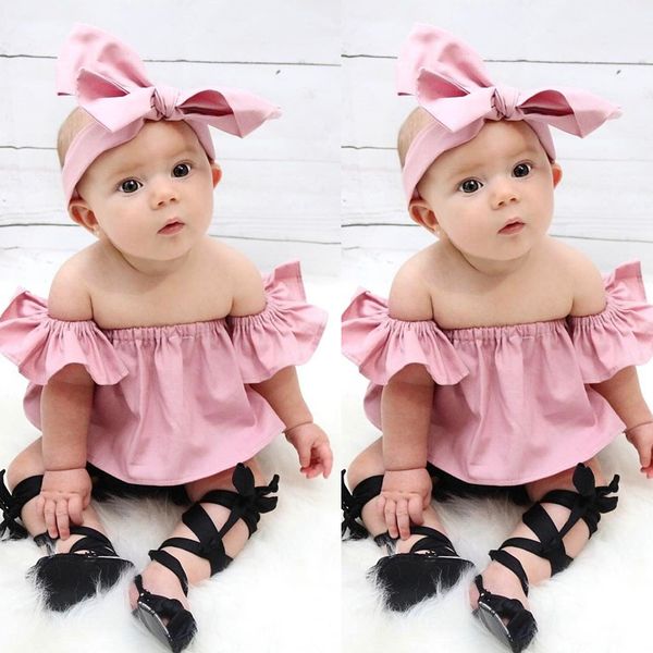 fashion baby girls clothes set toddler kid girls off shoulder t-shirt+short pants outfits clothing 3pcs sets 0-24m, White
fashion baby girls clothes set toddler kid girls off shoulder t-shirt+short pants outfits clothing 3pcs sets 0-24m, White