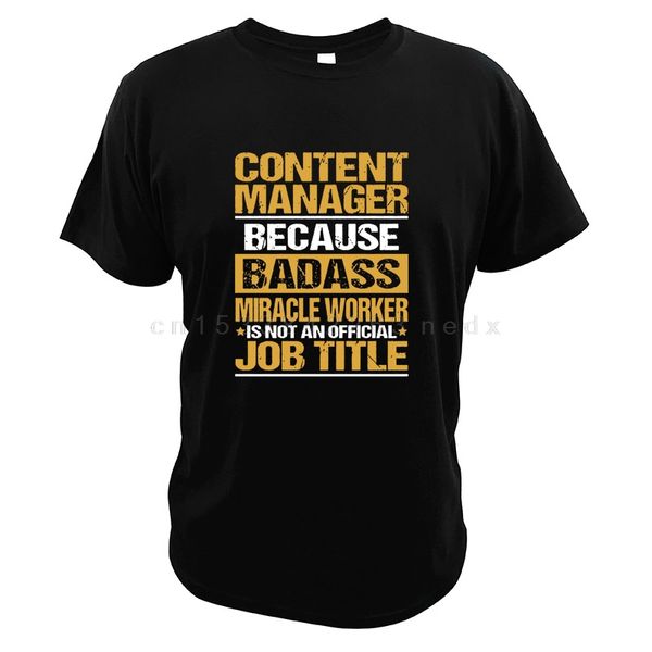 content manager t shirt badass is not an official job title vintage 100% cotton digital print short sleeves
content manager t shirt badass is not an official job title vintage 100% cotton digital print short sleeves