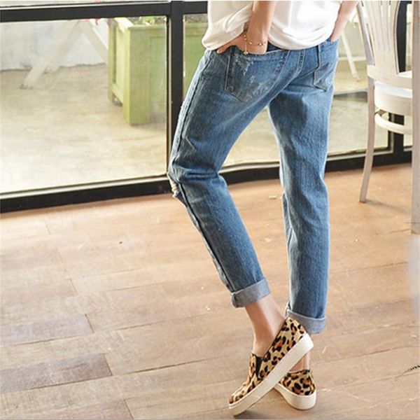 women's jeans 2021 spring and summer large size hole nine-point pants casual female students harlan loose thin, Blue
women's jeans 2021 spring and summer large size hole nine-point pants casual female students harlan loose thin, Blue
