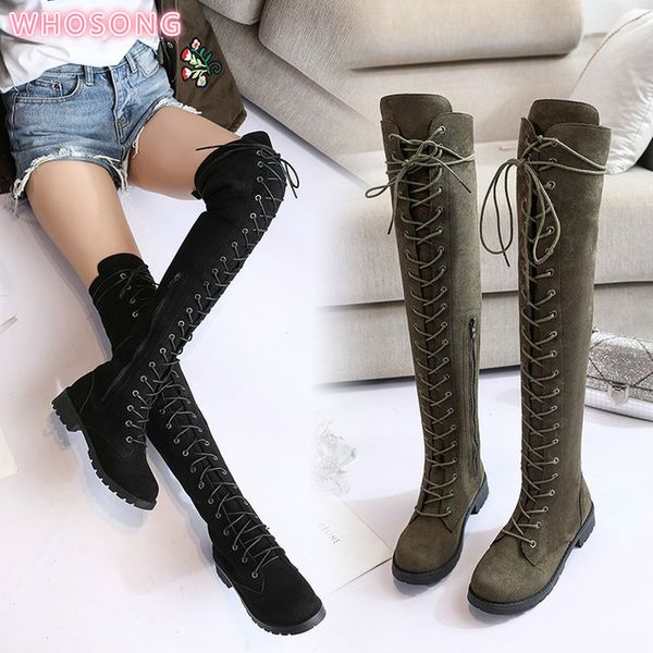 2020 new ladies lace up over the knee boots plus size 43 platfrom long boots women shoes thigh high zapatos de mujer0, Black
2020 new ladies lace up over the knee boots plus size 43 platfrom long boots women shoes thigh high zapatos de mujer0, Black
