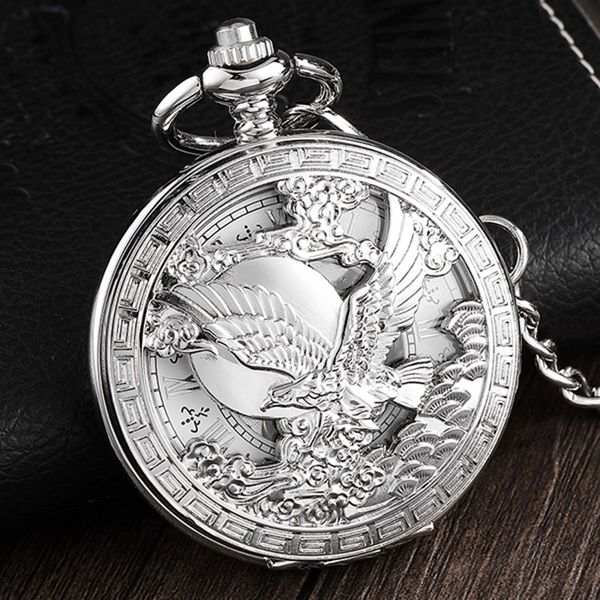 eagle pattern mechanical pocket watches skeleton movement self hand wind watch for men women russia bird hollow fob chain clock, Slivery;brown
eagle pattern mechanical pocket watches skeleton movement self hand wind watch for men women russia bird hollow fob chain clock, Slivery;brown