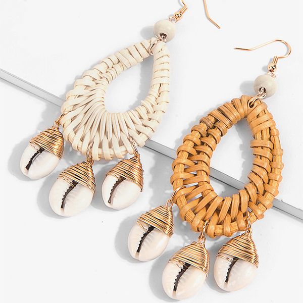 aensoa unique handmade shell rattan drop earrings for women bohemia oval statement earrings fashion ocean wind jewelry wholesale, Silver
aensoa unique handmade shell rattan drop earrings for women bohemia oval statement earrings fashion ocean wind jewelry wholesale, Silver