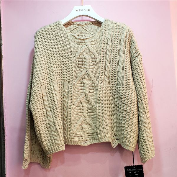 lanmrem round collar warm sweater famale 2020 pullover long sleeve loose large size sweater women's hole hem kintted yk010, White;black
lanmrem round collar warm sweater famale 2020 pullover long sleeve loose large size sweater women's hole hem kintted yk010, White;black