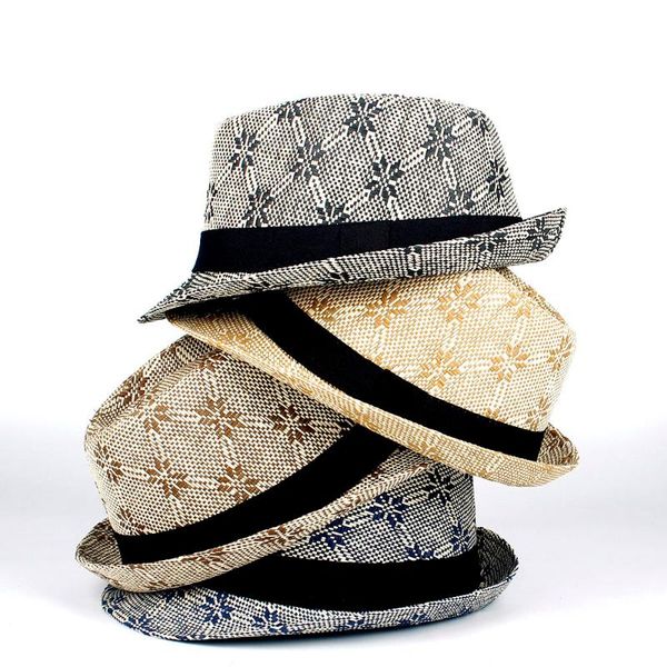 wide brim hats 4color women men summer straw sun fedora trilby cap beach panama hat wiith fashion band size 58, Blue;gray
wide brim hats 4color women men summer straw sun fedora trilby cap beach panama hat wiith fashion band size 58, Blue;gray