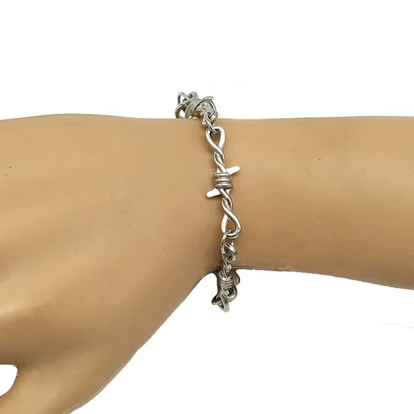 couple men bangle open cuff twist thorns wire pulseras titanium steel geometric bracelet bangles women barbed jewelry, Golden;silver
couple men bangle open cuff twist thorns wire pulseras titanium steel geometric bracelet bangles women barbed jewelry, Golden;silver