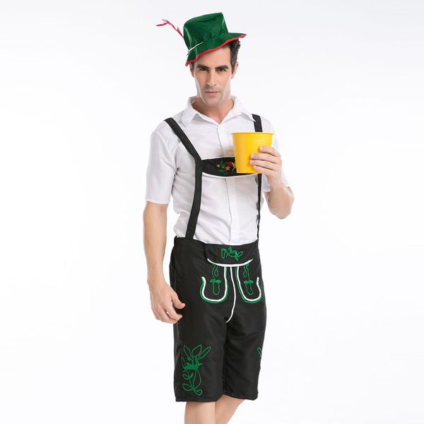 holiday adults men's oktoberfest bavarian beer german fancy dress lederhosen festivals party outfits, Black
holiday adults men's oktoberfest bavarian beer german fancy dress lederhosen festivals party outfits, Black